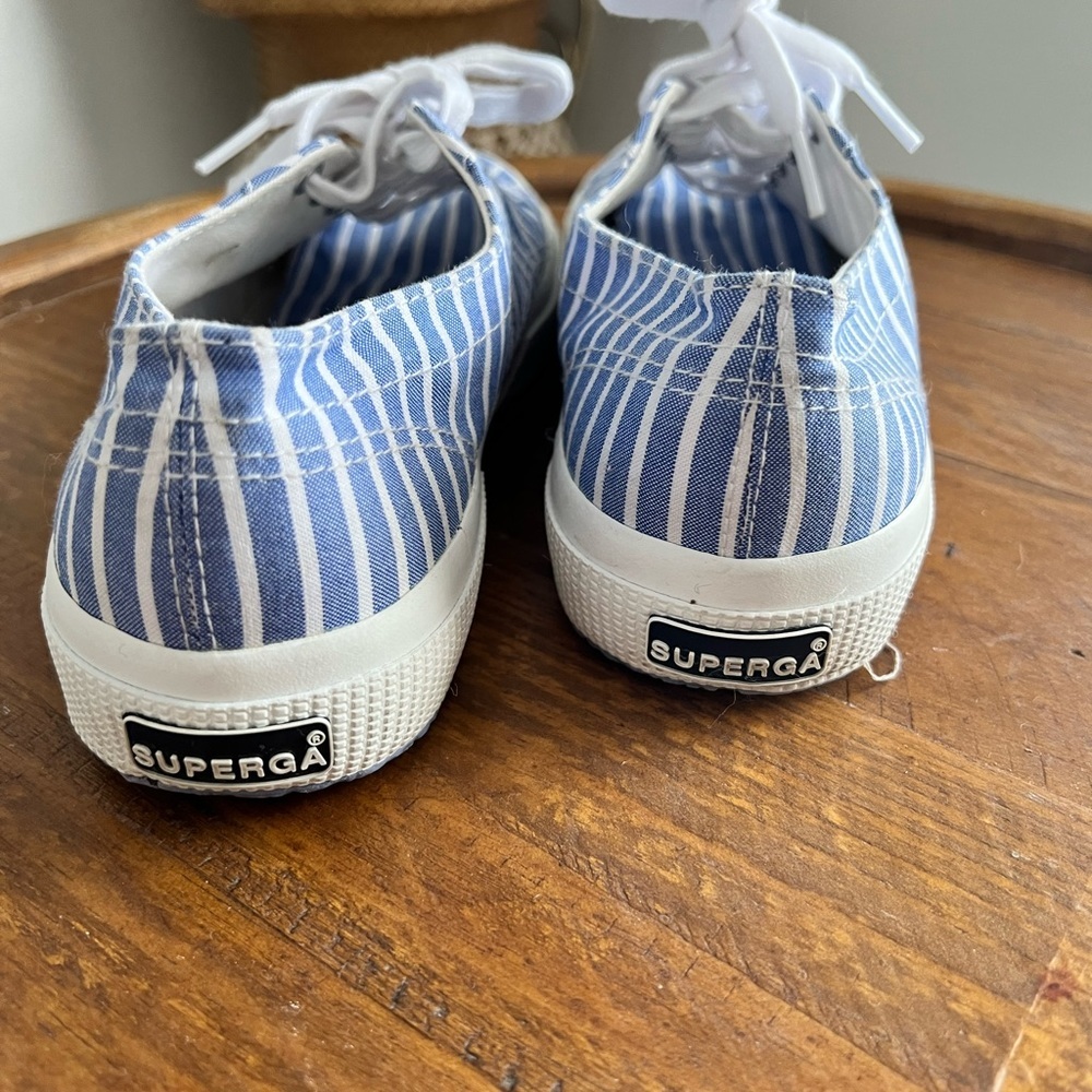 SUPERGA | Pinstripe Canvas Sneakers - Picture 5 of 10